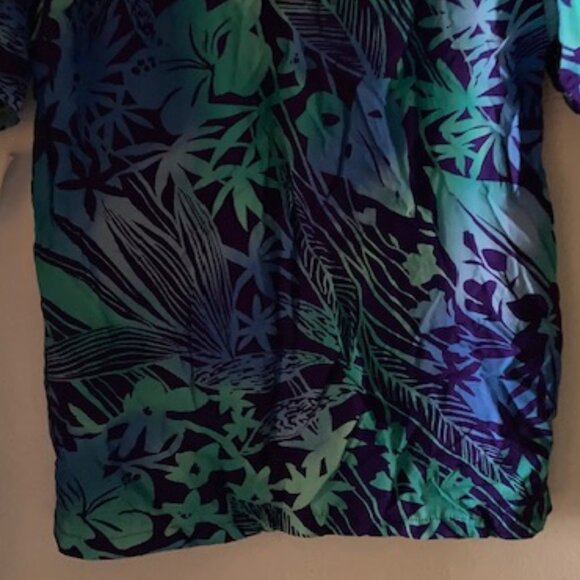 HILO HATTIE HAWAIIAN ALOHA RESORT WEAR ORIGINAL MADE IN HAWAII BLUES GREEN NEW L - Picture 11 of 12